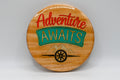 Adventure Awaits – Laser Engraved Wood Coaster