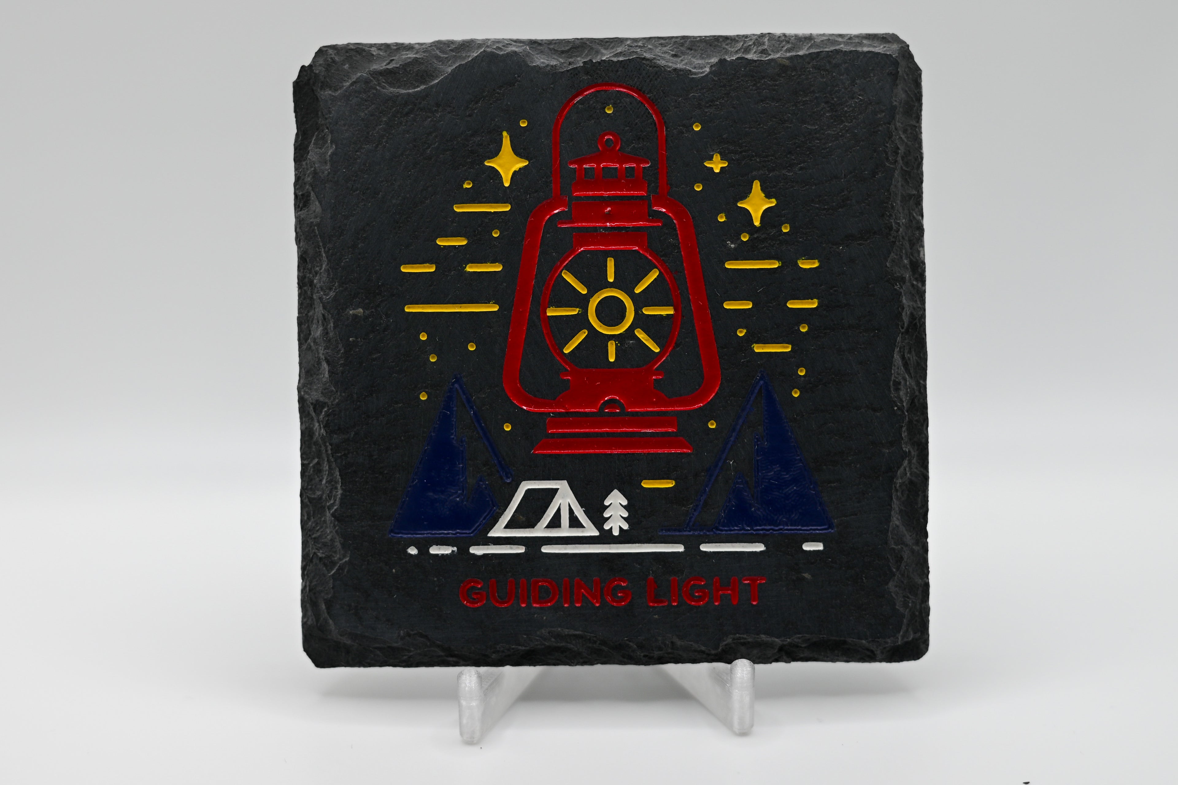 Guiding Light Laser Engraved Slate Coaster