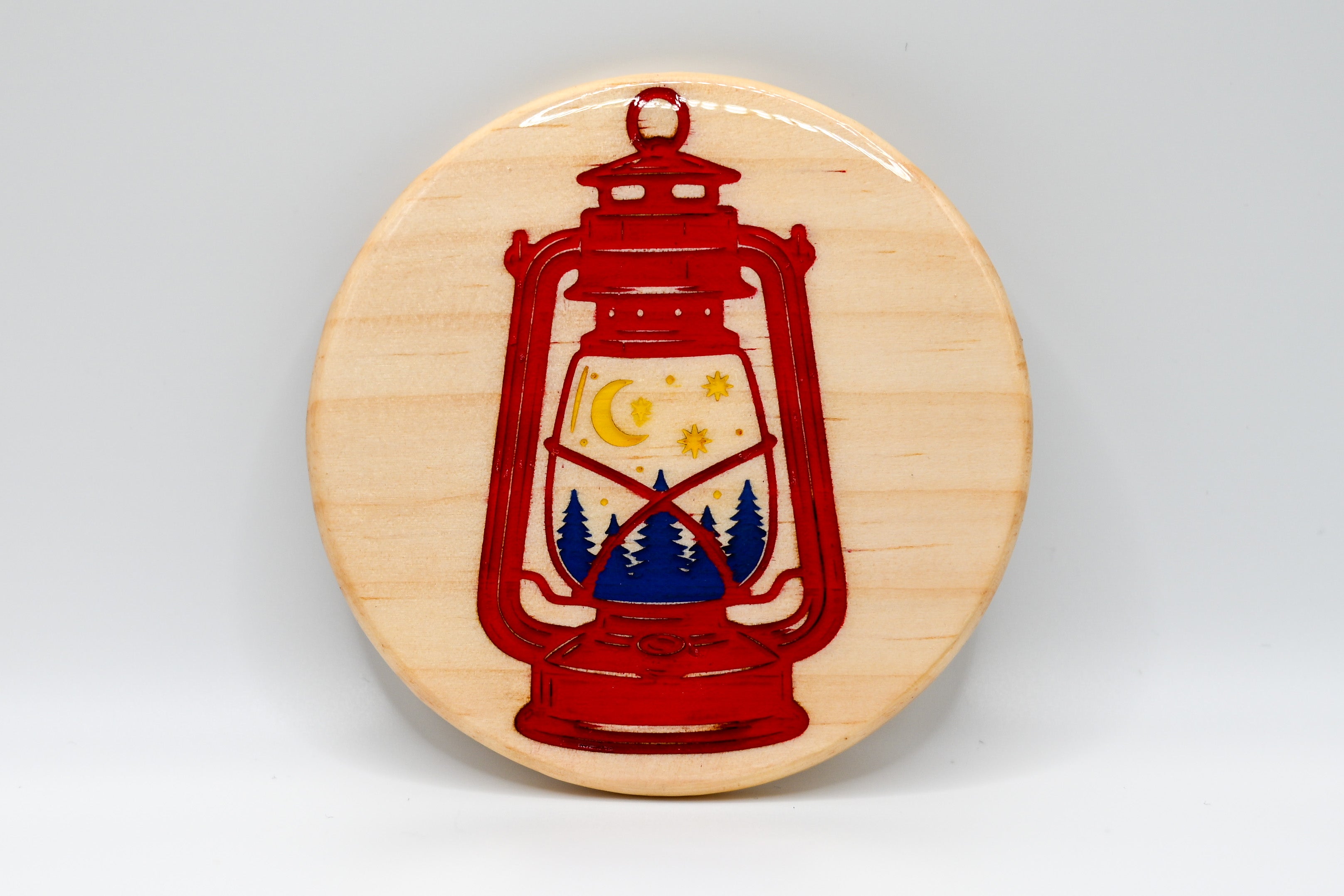 Night Sky Lantern Laser Engraved Wood Coaster