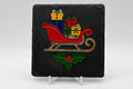 Christmas Sleigh Laser Engraved Slate Coaster