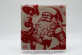 Santa with Bell Laser Etched Ceramic Tile