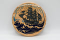 Tall Ship on Rough Seas – Laser Engraved Wood Coaster
