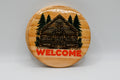Welcome – Cabin in the Woods Laser Engraved Wood Coaster