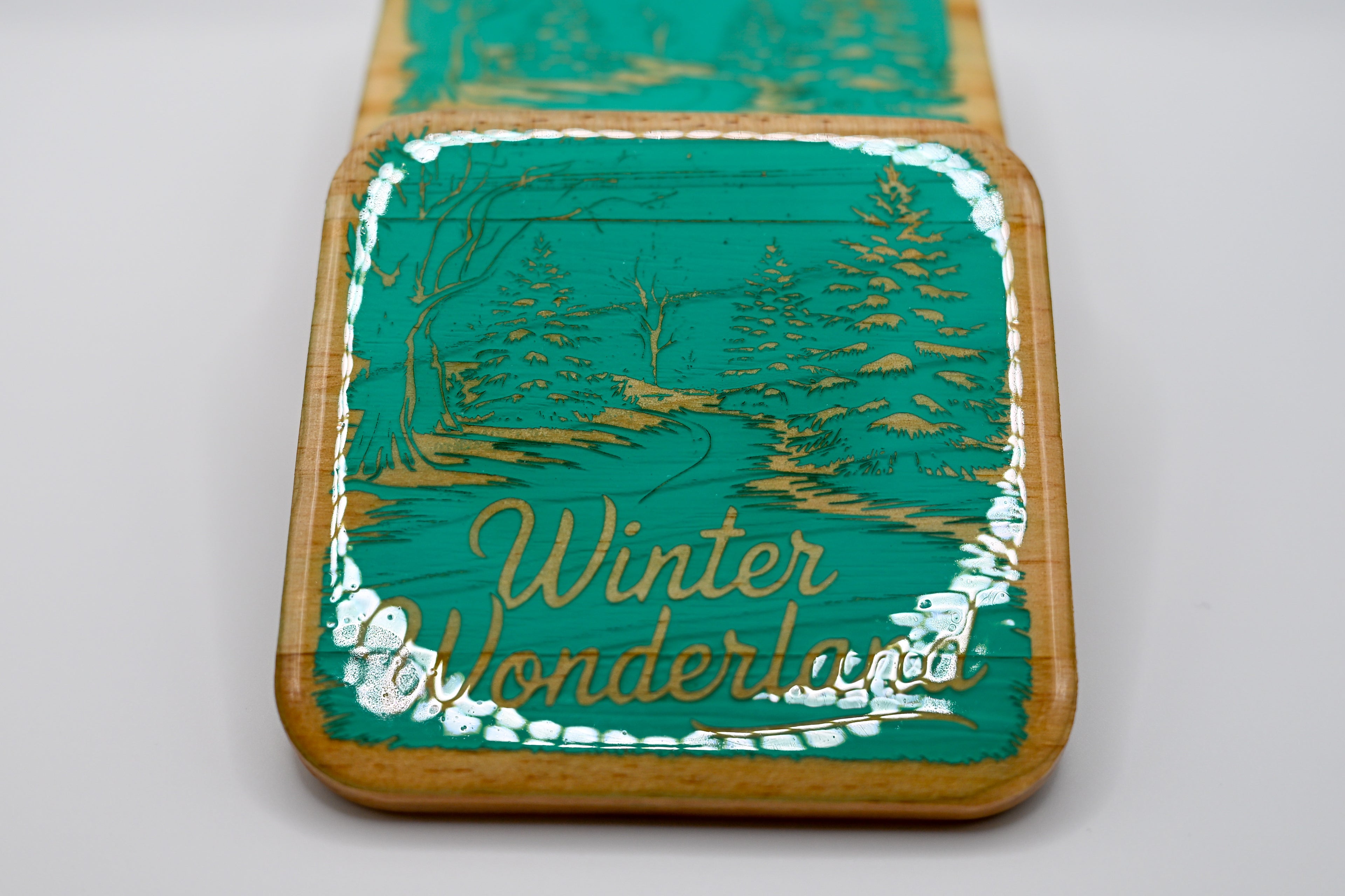 Winter Wonderland – Laser Engraved Wood Coaster