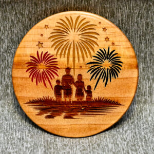 Wood Coaster - Fireworks Display