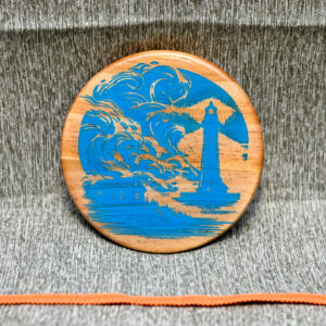 Wood Coaster - Lighthouse in a Storm