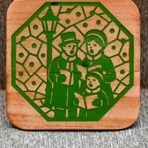 Wood Coaster - Christmas Carolers