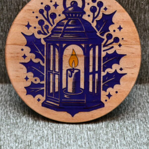 Wood Coaster - Holiday Lantern