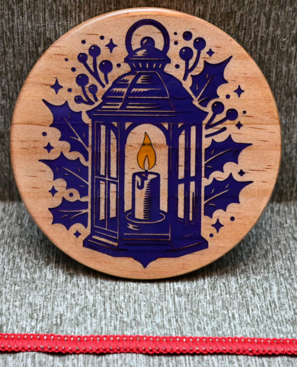 Wood Coaster - Holiday Lantern