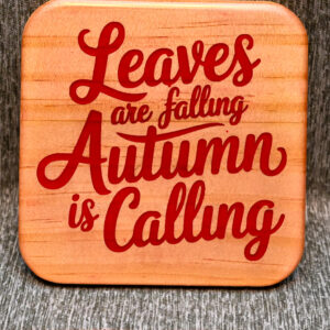 Wood Coaster - Leaves are Falling