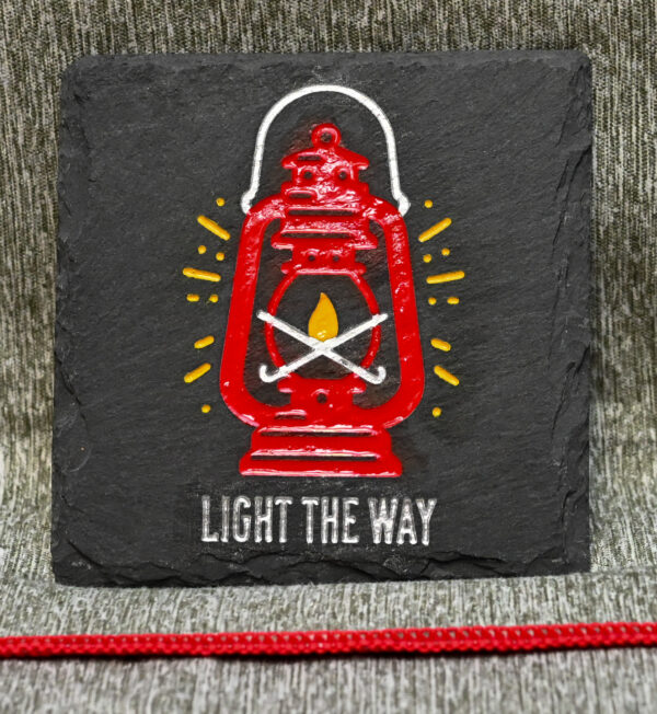 Slate Coaster - Light the Way