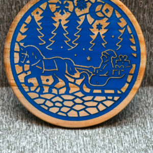 Wood Coaster - Holiday Sleigh Ride