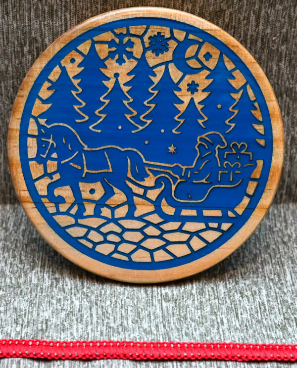 Wood Coaster - Holiday Sleigh Ride