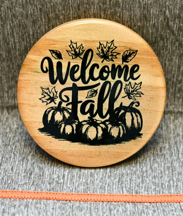 Wood Coaster - Welcome Fall - Image 2