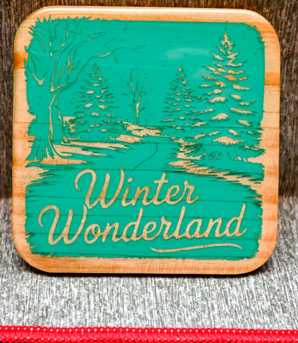 Wood Coaster - Winter Wonderland