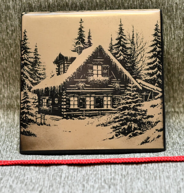 Tile Art - Snow Covered Cabin